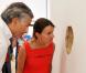 BHL et Aurelie Filippetti, la ministre de la culture, sont devant la grotte de Platon lors de la visite de l'exposition 'Les Aventures de la Verite' peinture et philosophie : recit, qui est installee du 29 juin au 11 novembre a la celebre Fondation Maeght sous l'impulsion du philosophe et ecrivain francais Bernard Henry Levy commissaire de l'exposition, le 27 Juillet 2013 a Saint Paul de Vence. Il propose un itineraire en 7 sequences, avec plus d'une centaine d'oeuvres exposees, pour comprendre le corps a corps millenaire entre la philosophie et la peinture, parfois rivales, parfois alliees.27/07/2013 - Saint Paul de Vence