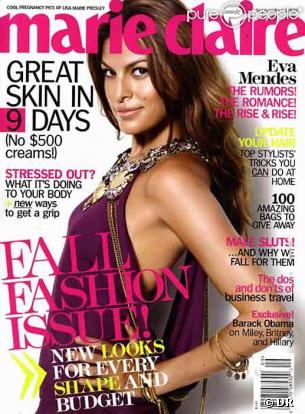 Eva Mendes fait la couv de Marie-Claire