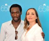 Dominique Blanc et son partenaire Cyril Guei à La Mostra de Venise