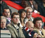 Estelle Denis et Raymond Domenech assistent au match PSG-Nantes, le 14/09/08