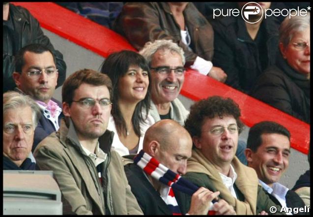 Estelle Denis et Raymond Domenech assistent au match PSG-Nantes, le 14/09/08