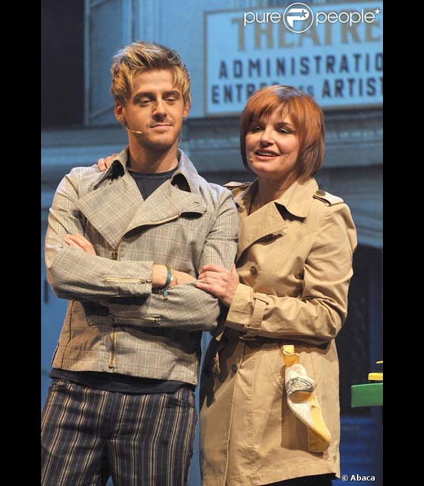 Jonathan Cerrada et Diane Tell au filage de Je m'voyais déjà au théâtre du Gymnase, le 29/09/08
