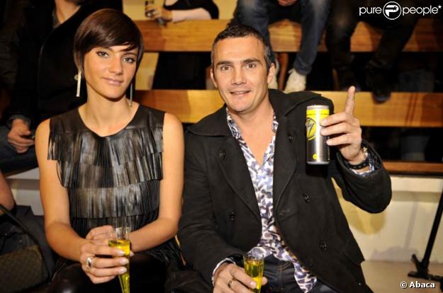 Richard Virenque et sa compagne Jessica à la course en escarpins organisée par Sarenza, Paris, le 21/11/08