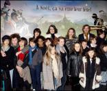 Carole Bouquet, Armelle et le réalisateur Nicolas Barry à la premiere du film ' Les Enfants de Timpelbach'