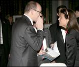 Stéphanie de Monaco et le prince Albert au gala Fight Aids Monaco