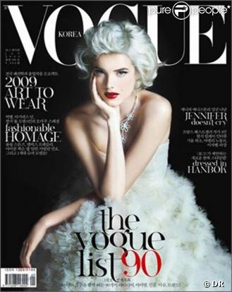Agyness Deyn en couverture du Vogue Corée