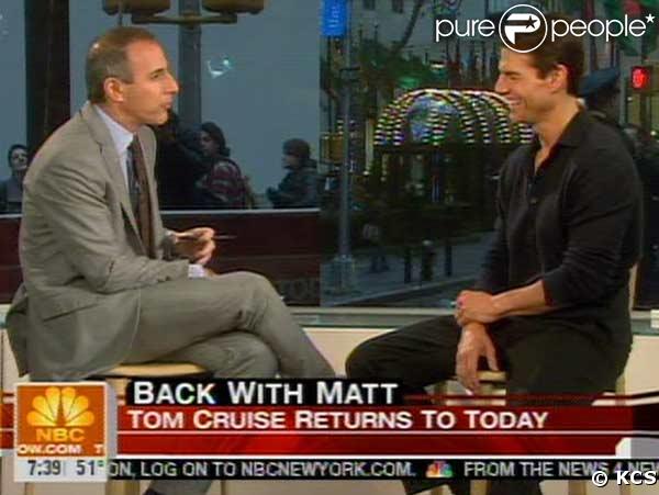 Tom Cruise et Matt Lauer sur l'émission NBC Morning