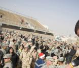 Lance Armstrong à la rencontre des soldtas américains basés en Irak