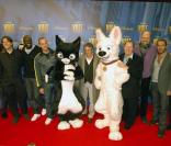 Avant-première de Volt, star malgré lui, le 17/01/09, à Disneyland Paris. Toute l'équipe du film 