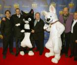 Avant-première de Volt, star malgré lui, le 17/01/09, à Disneyland Paris. Toute l'équipe américaine du film 