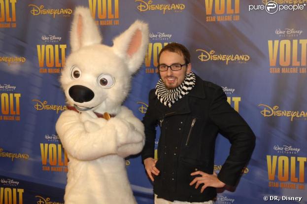 Christophe Willem à l'avant-première de Volt, star malgré lui, le 17/01/09, à Disneyland Paris