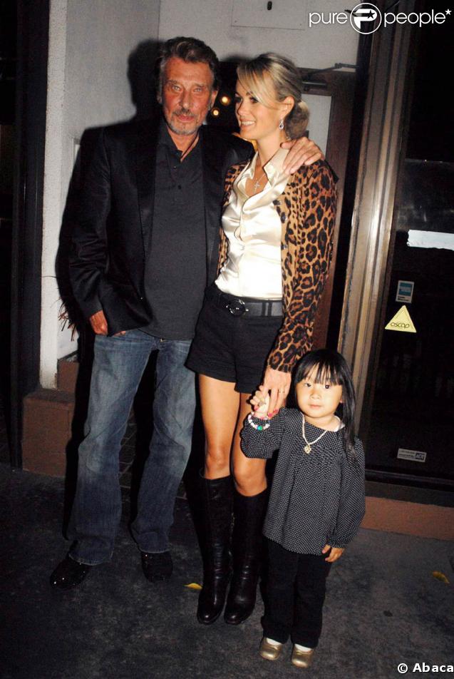 Johnny Hallyday Laeticia Hallyday et leur fille Jade