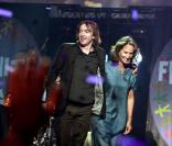 Cali et Ségolène Royal lors d'un concert au Zénith, en septembre 2008. 