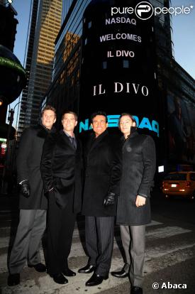 Le groupe Il Divo à New-York le 22 janvier pour sonner la cloche du Nasdaq