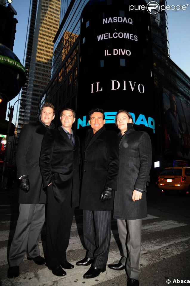 Le groupe Il Divo à New-York le 22 janvier pour sonner la cloche du Nasdaq