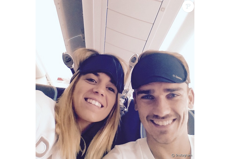 Antoine Griezmann et sa compagne Erika Choperena partant en vacances, photo Instagram été 2015.