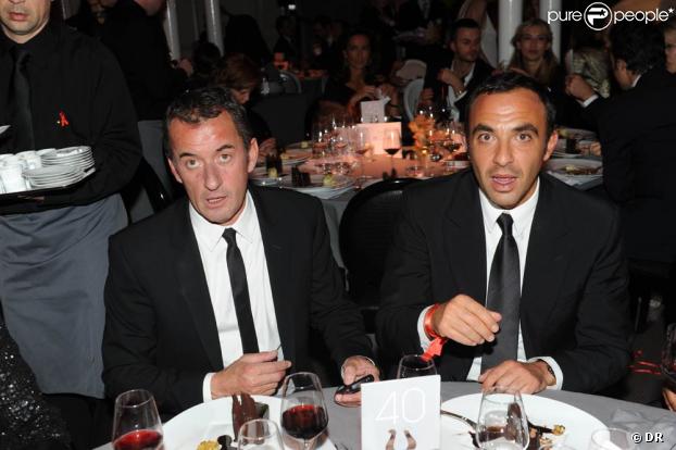 Christophe Dechavanne et Nikos Aliagas au dîner de la mode 2009 au profit du Sidaction