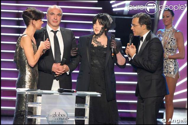 Isabelle Adjani à la soirée des Globes de Cristal. 02/02/09