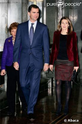 Letizia et Felipe d'Espagne, le 3 février 2009