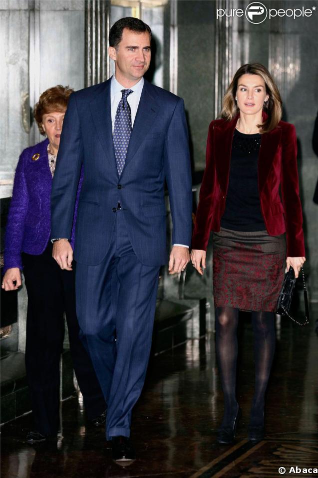 Letizia et Felipe d'Espagne, le 3 février 2009