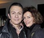 Roland Giraud et Sylvie Loeillet à la générale de la pièce  Bonté Divine . 09/02/09