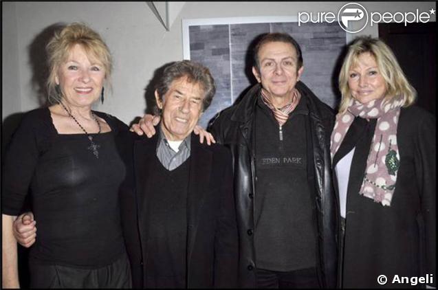 Maaike Jansen, Philippe Gildas, Roland Giraud et Maryse à la générale de la pièce  Bonté Divine . 09/02/09