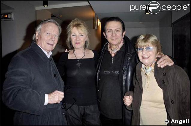 Jean Piat, Maaike Jansen, Roland Giraud et Françoise Dorin à la générale de la pièce  Bonté Divine . 09/02/09