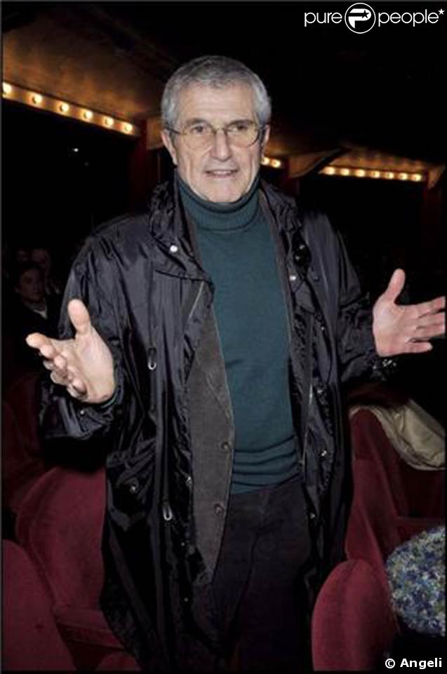 Claude Lelouch à la générale de la pièce  Bonté Divine . 09/02/09