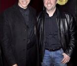 Louis-Michel Colla et Frédéric Lenoir (auteurs) à la générale de la pièce  Bonté Divine . 09/02/09