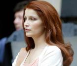 Laetitia Casta lors du tournage d'une publicité L'Oréal réalisée par Patrice Leconte en 2004 