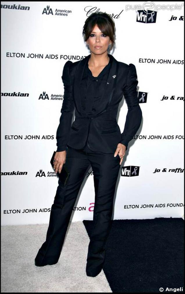 Eva Longoria à la soirée de la Fondation d'Elton John. 22/01/09