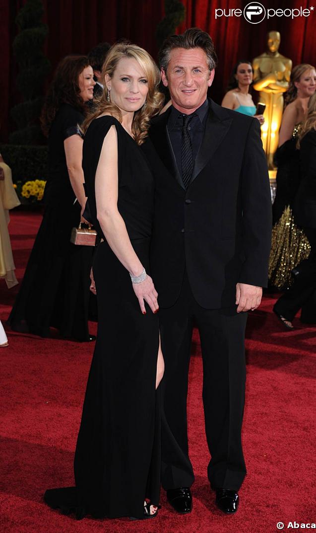 Sean Penn et Robin Wright à la remise des Oscars. 22/02/09