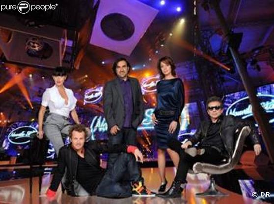 Le jury et l'animatrice de Nouvelle Star