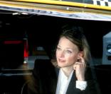 Jodie Foster lors d'une interview en 2002 dans un taxi newyorkais 