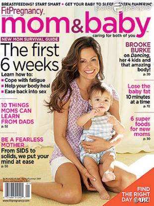 Brooke Burke, en couverture de  Mom & Baby  pour l'édition Printemps/été 2009. 
