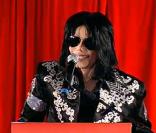 Michael Jackson lors de sa conférence de presse à Londres le 5 mars 2009