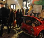 Inauguration de Merci, le 5 mars 2009 : la fiat 500 a accueilli tous les invités au 111 bld Beaumarchais... 