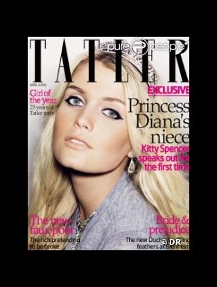 La couverture du magazine britannique Tatler du mois d'avril 2009 avec Kitty Spencer en couverture, la nièce de Lady Diana