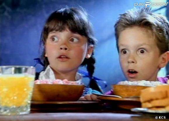 Christina Ricci dans une publicité pour les céréales diffusée en 1989-1990 