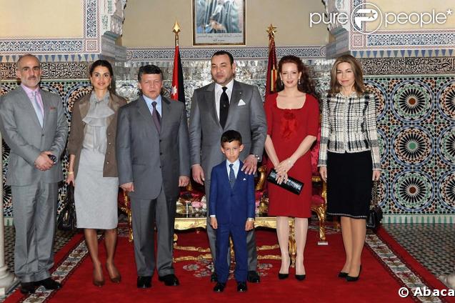 Rania de Jordanie au Palais Royal du Maroc avec son époux et le couple royal du Maroc 