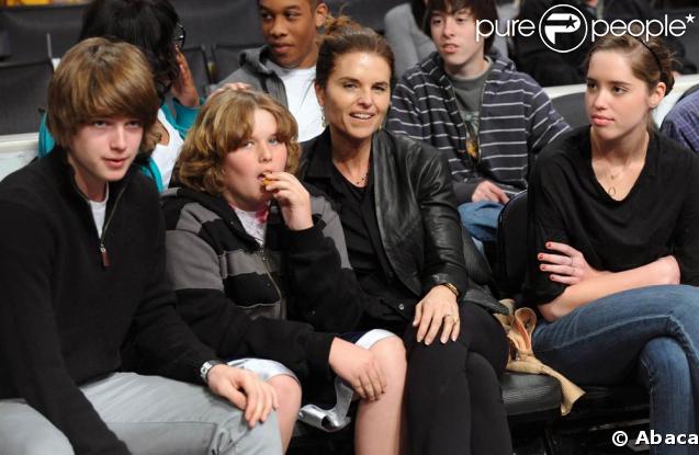 Maria Shriver-Schwarzenegger avec ses enfants : Patrick, Christopher et Christina 