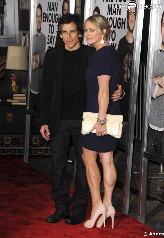 Ben Stiller et sa comédienne de femme Christine Taylor, à l'avant-première de 