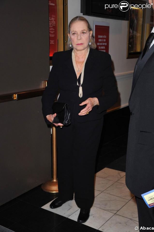 Lauren Bacall à Broadway, pour la représentation de  West Side Story . 19/03/09