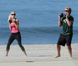 Heidi Montag et Spencer Pratt font une séance de sport à Malibu. Mars 2009