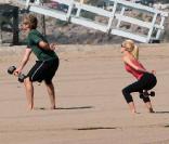 Heidi Montag et Spencer Pratt font une séance de sport à Malibu. Mars 2009