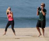 Heidi Montag et Spencer Pratt font une séance de sport à Malibu. Mars 2009