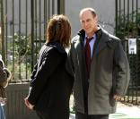 Mariska Hargitay, Christopher Meloni et Hilary Duff sur le tournage de  New York, Unité spéciale 