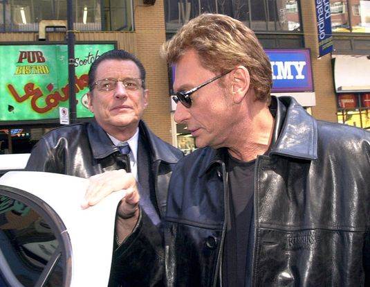 Johnny Hallyday et le producteur de ses concerts Jean-Claude Camus