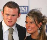 Wayne Rooney, l'attaquant de Manchester United, avec sa femme Coleen