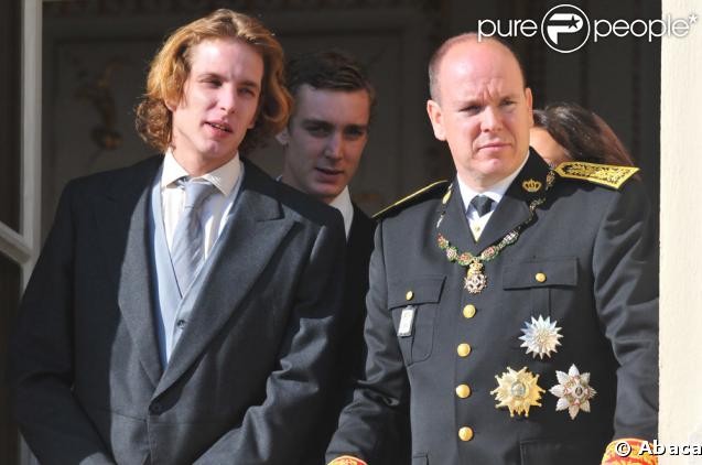 Andrea Casiraghi et son oncle le prince Albert 